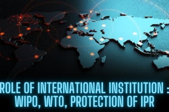Role of International Institutions: World Intellectual Property Organisation (WIPO), World Trade Organisation (WTO) in protection of intellectual property