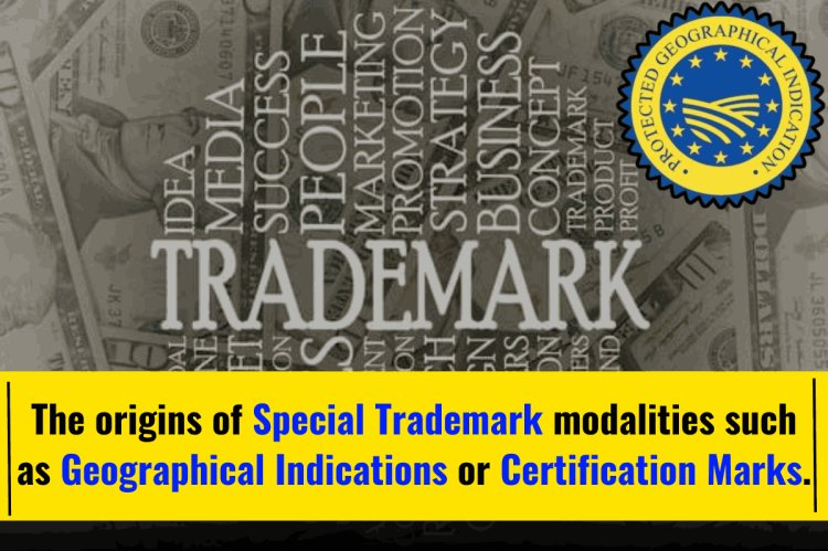 The origins of special trademark modalities such as geographical indications or certification marks.