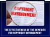 The effectiveness of the remedies for copyright infringement
