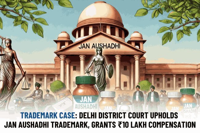 TRADEMARK CASE: DELHI DISTRICT COURT UPHOLDS JAN AUSHADHI TRADEMARK, GRANTS ₹10 LAKH COMPENSATION   