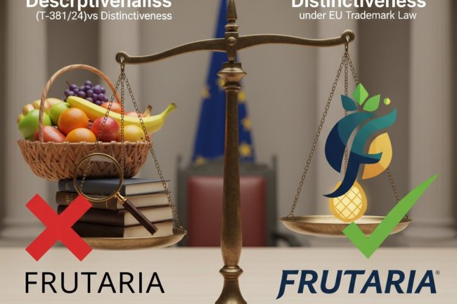 Frutaria Trademark Case (T-381/24): Descriptiveness vs Distinctiveness under EU Trademark Law
