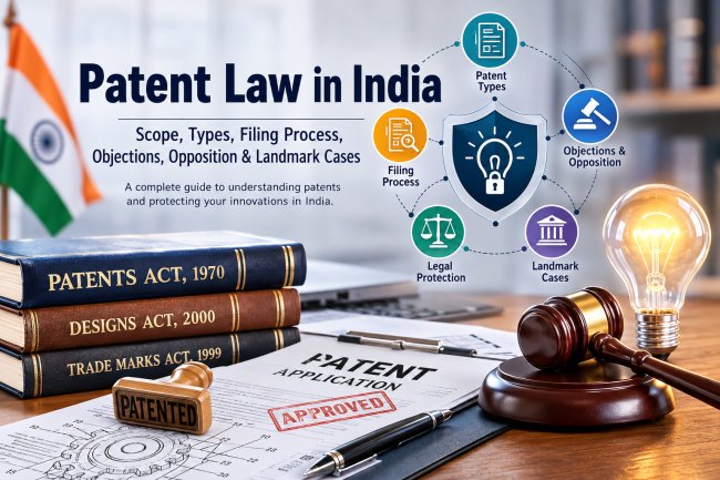 Patent Law in India: Patent Scope, Types, Filing Process, Objections, Opposition & Landmark Case