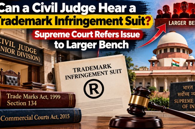 Can a Civil Judge Hear a Trademark Infringement Suit? Supreme Court Refers Issue to Larger Bench