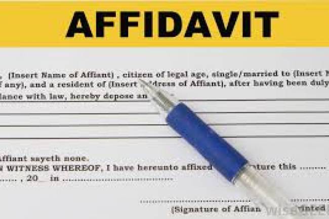 AFFIDAVIT IN THE COURT OF CIVIL JUDGE, AJMER Summary Suit No. 2020 