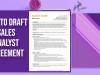 How to draft Sales Analyst Agreement?
