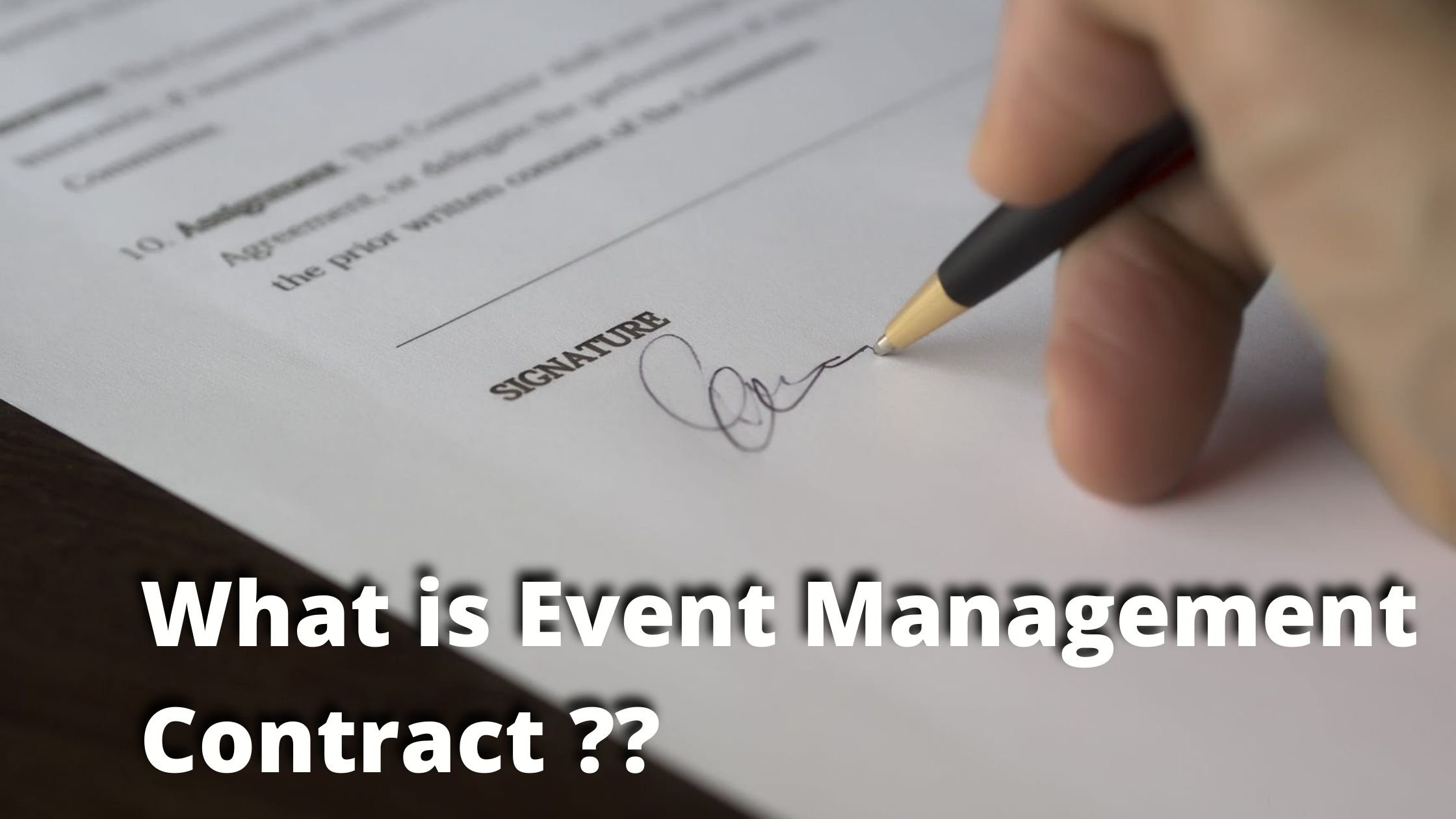 What is an Event Management Contract