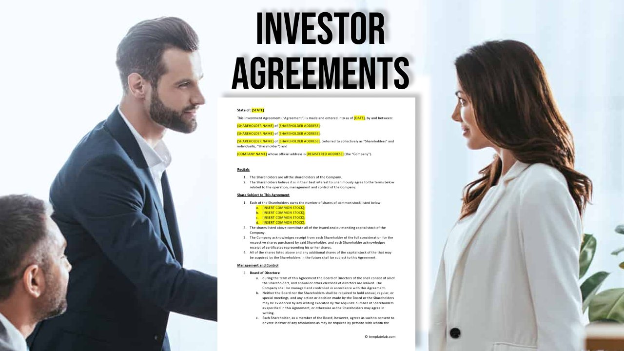 INVESTOR AGREEMENTS: A BROAD OVERVIEW
