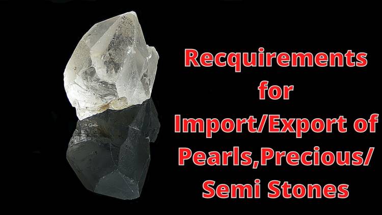 Legal Requirements for starting the Import/Export of Pearls, Precious and Semi-Precious Stones