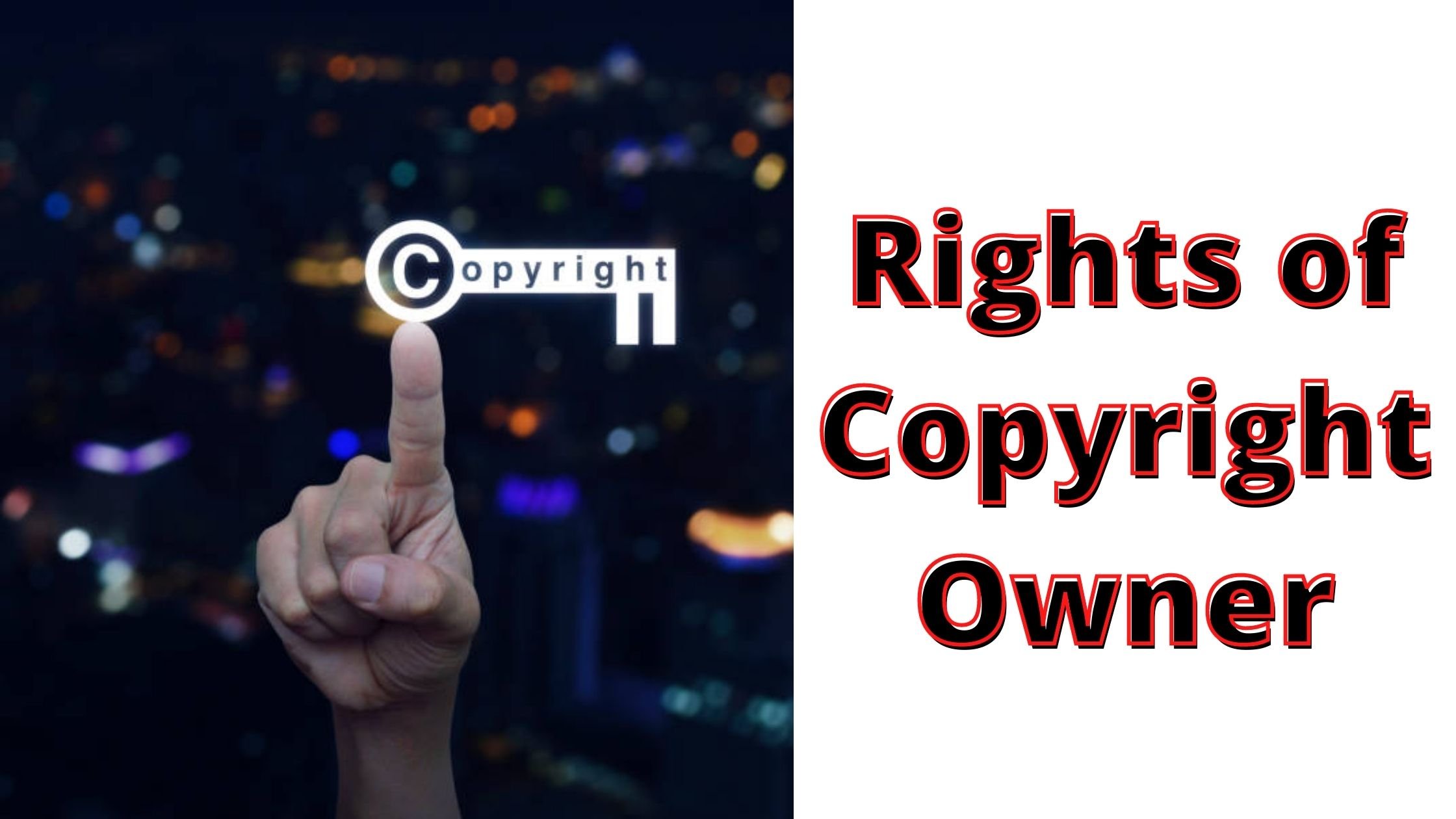 THE RIGHTS OF A COPYRIGHT OWNER