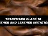 TRADEMARK REGISTRATION IN CLASS EIGHTEEN