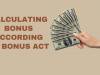 CALCULATING BONUS ACCORDING TO BONUS ACT