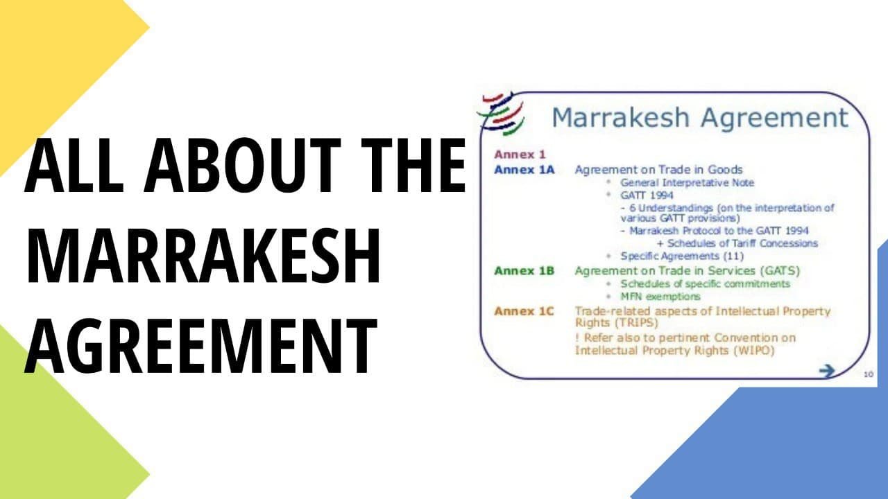 ALL ABOUT THE MARRAKESH AGREEMENT